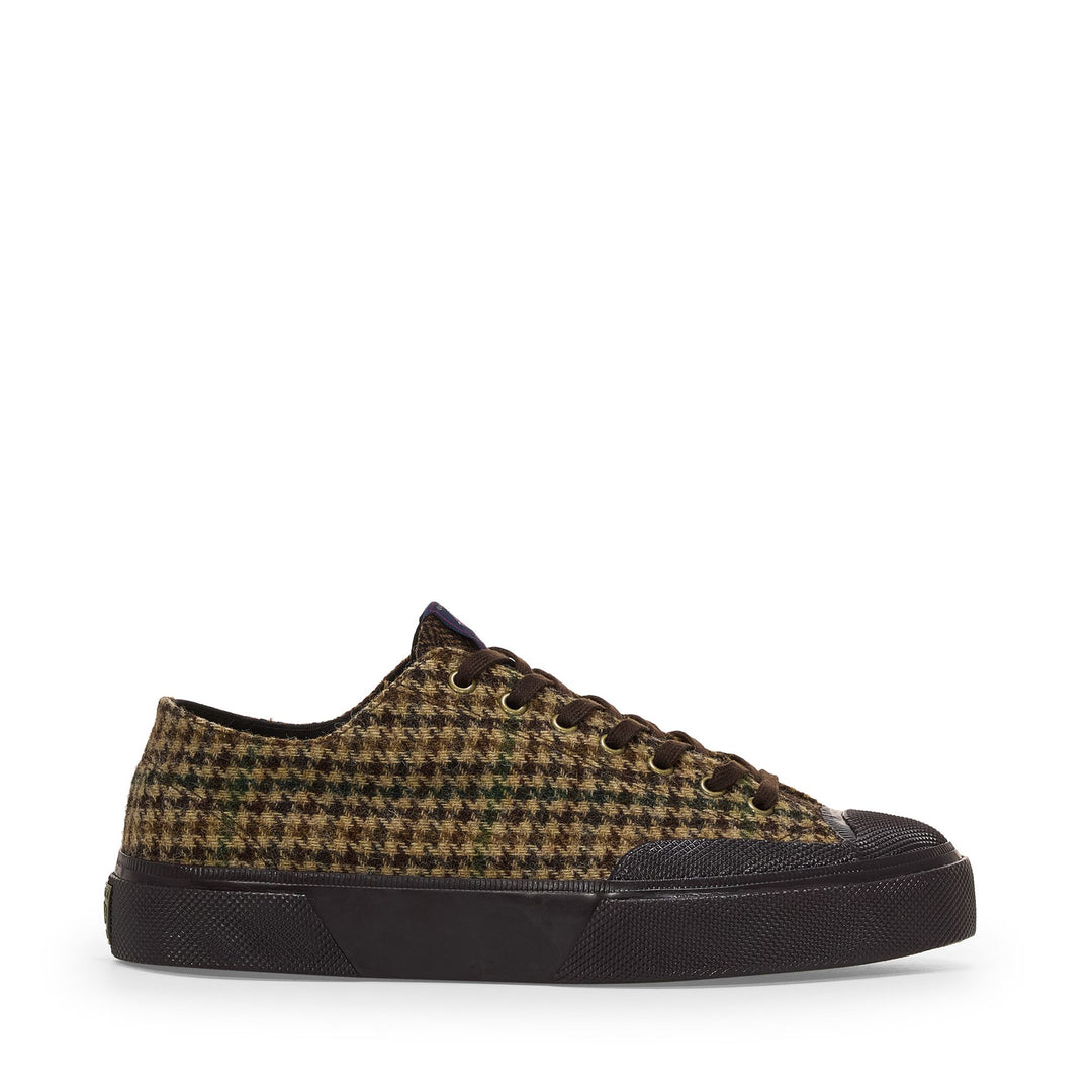 Braune Low Cut Unisex-Sneaker mit Obermaterial aus Wolle 01