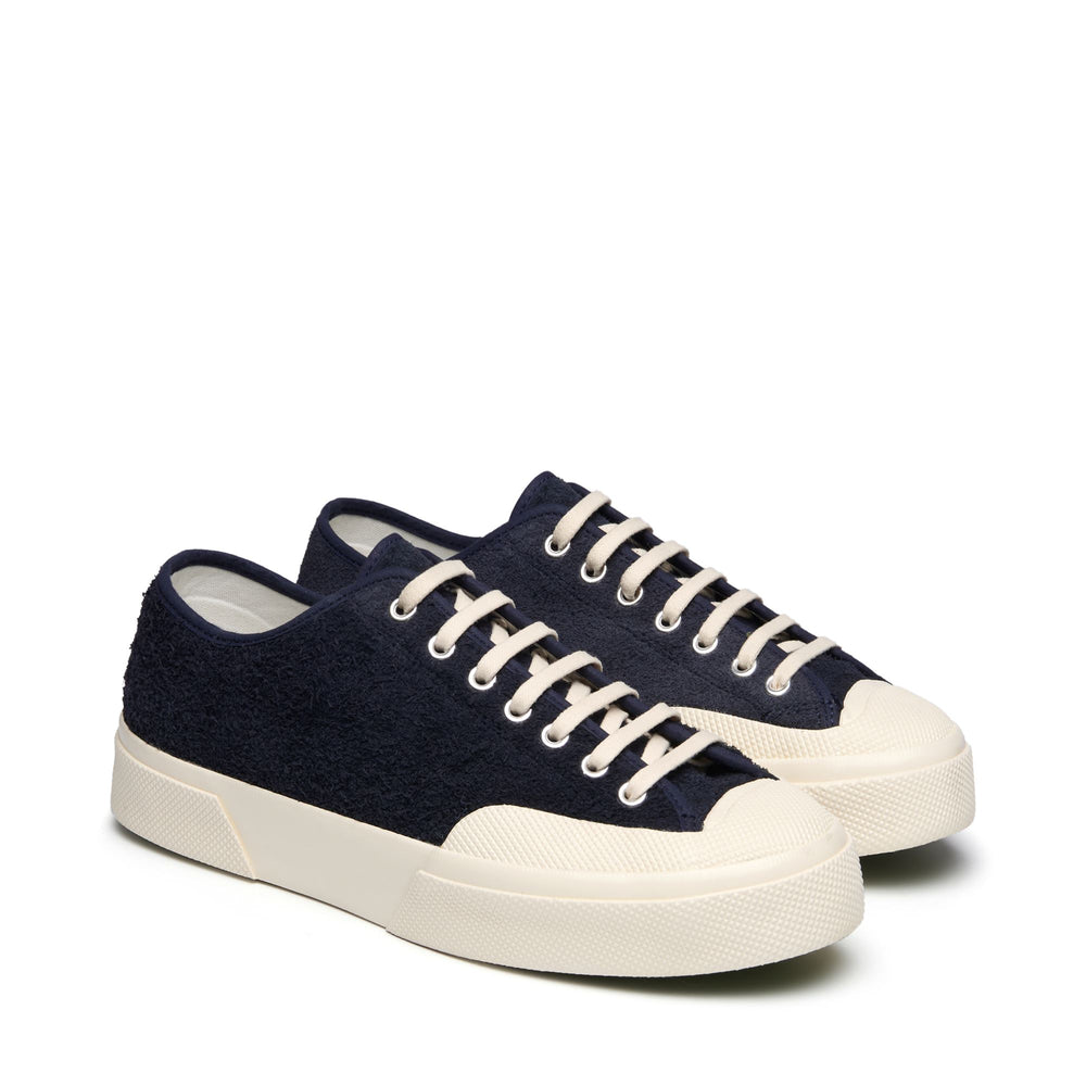 Unisex Low Cut Sneakers in Marineblau mit Obermaterial aus Wildleder 02