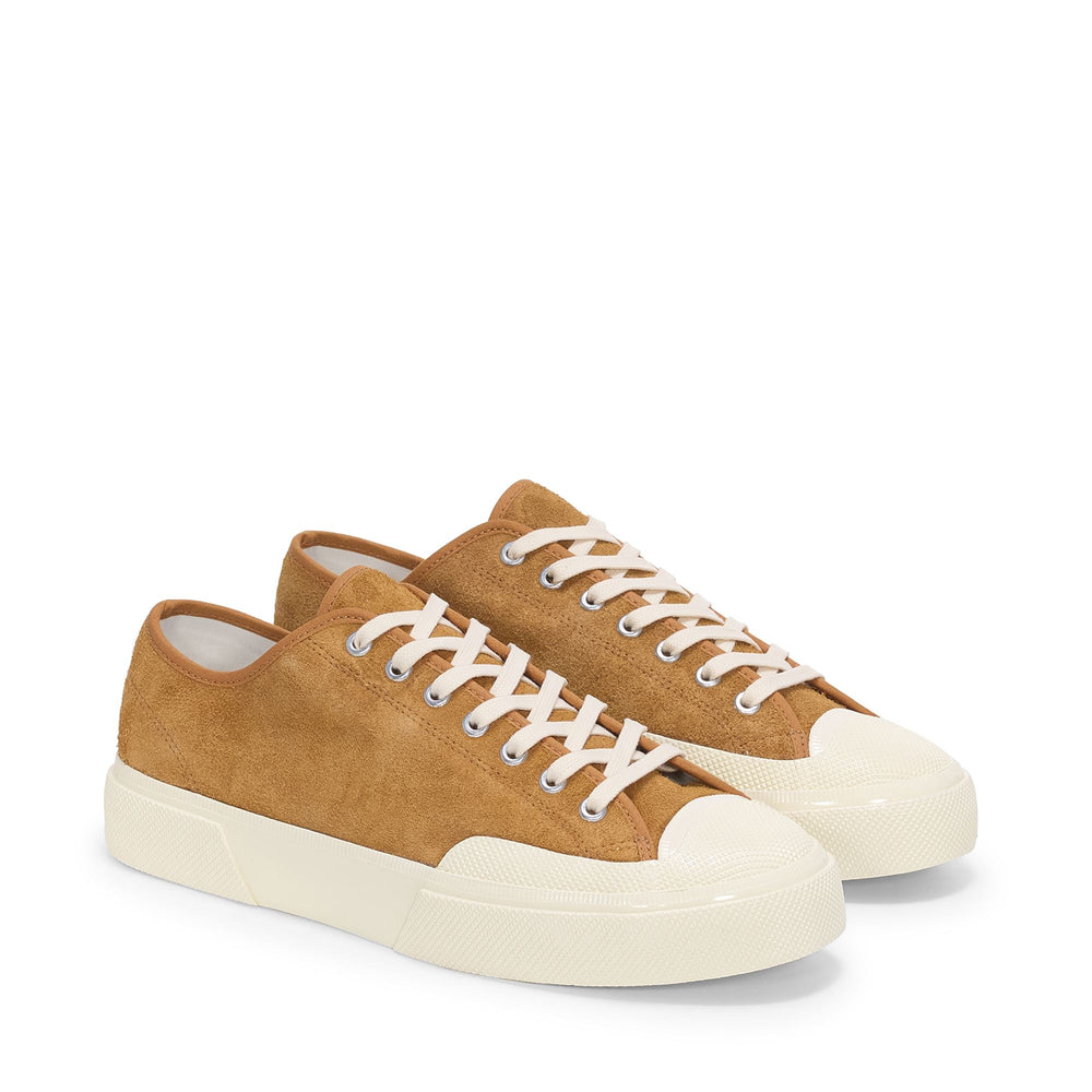 Unisex Low Cut Sneakers in Tabak mit Obermaterial aus Wildleder 02