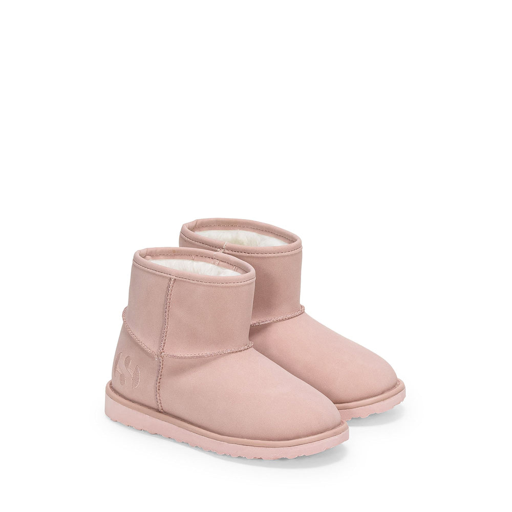 Rosafarbene Stiefeletten für Kinder mit Obermaterial aus Nubukleder 02