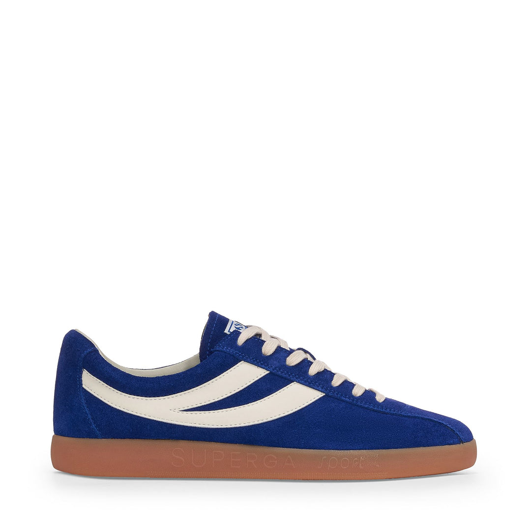 Blaue Unisex-Sneaker mit Obermaterial aus Wildleder 01