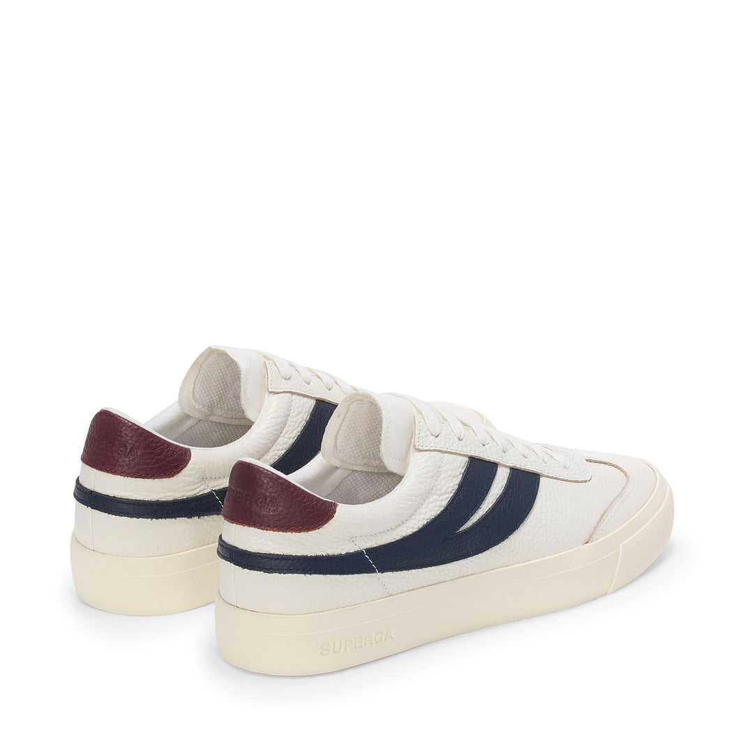 Baskets basses unisexes blanches avec tige en cuir main