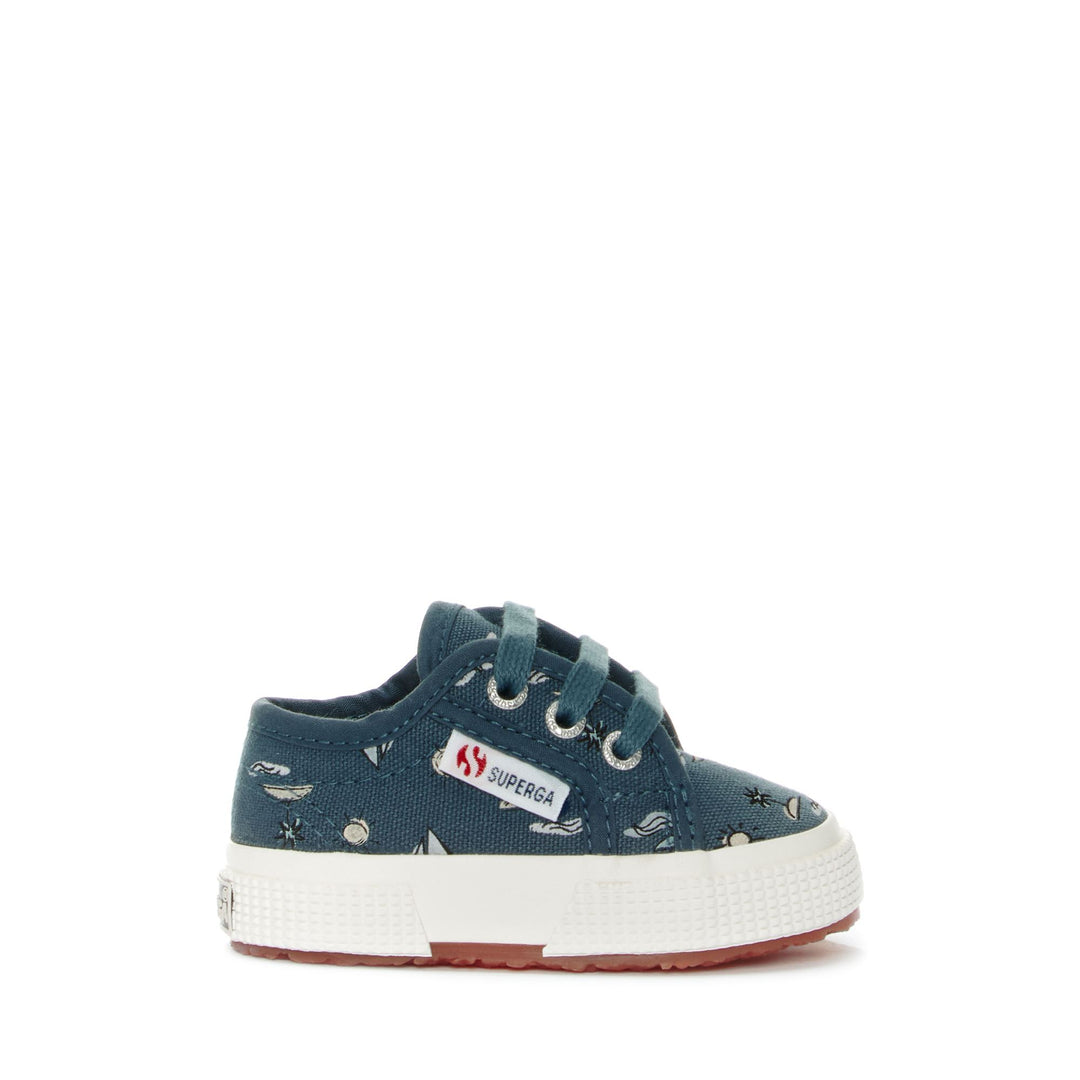 Blaue Low Cut-Sneakers für Jungen mit Obermaterial aus Baumwolle 01