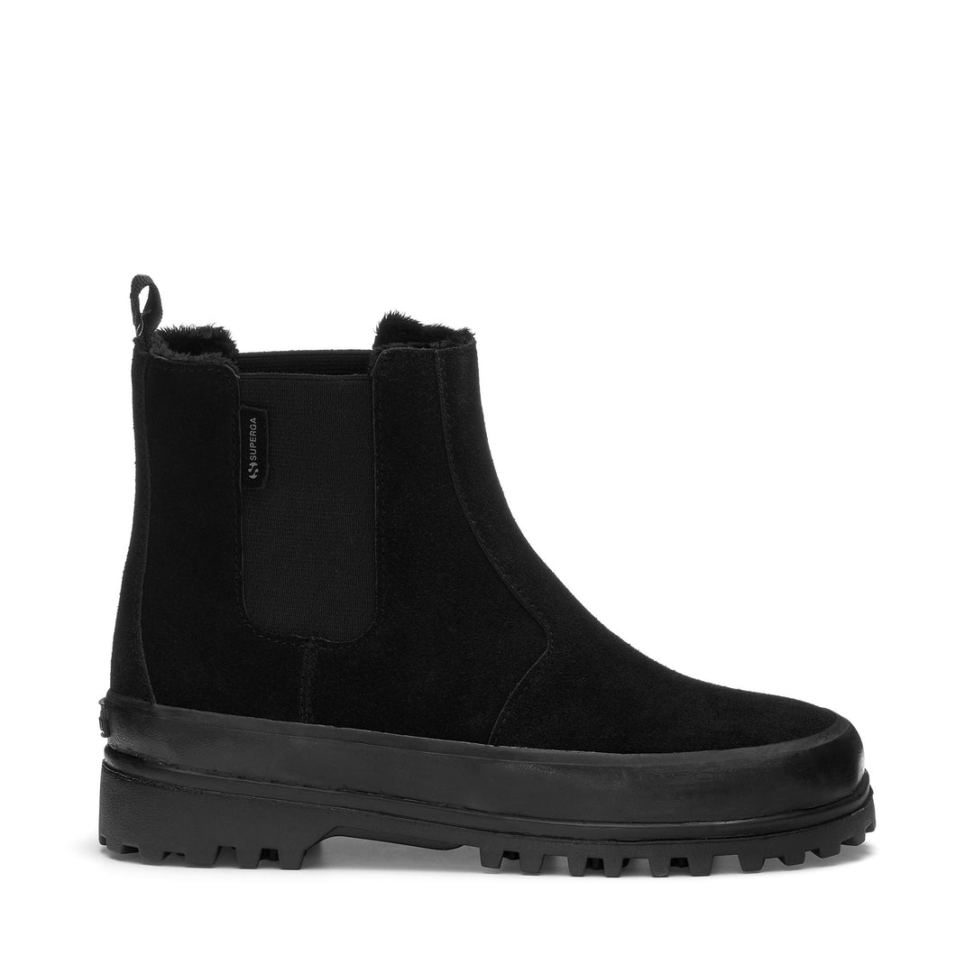 Schwarze Stiefeletten für Kinder mit Obermaterial aus Wildleder 01
