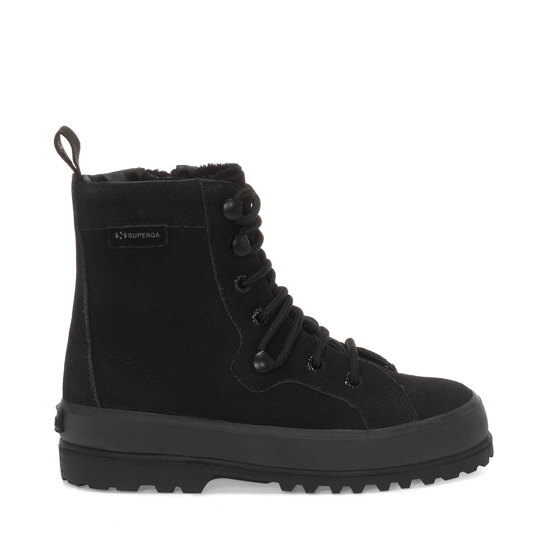Schwarze Stiefeletten für Kinder mit Obermaterial aus Wildleder 01