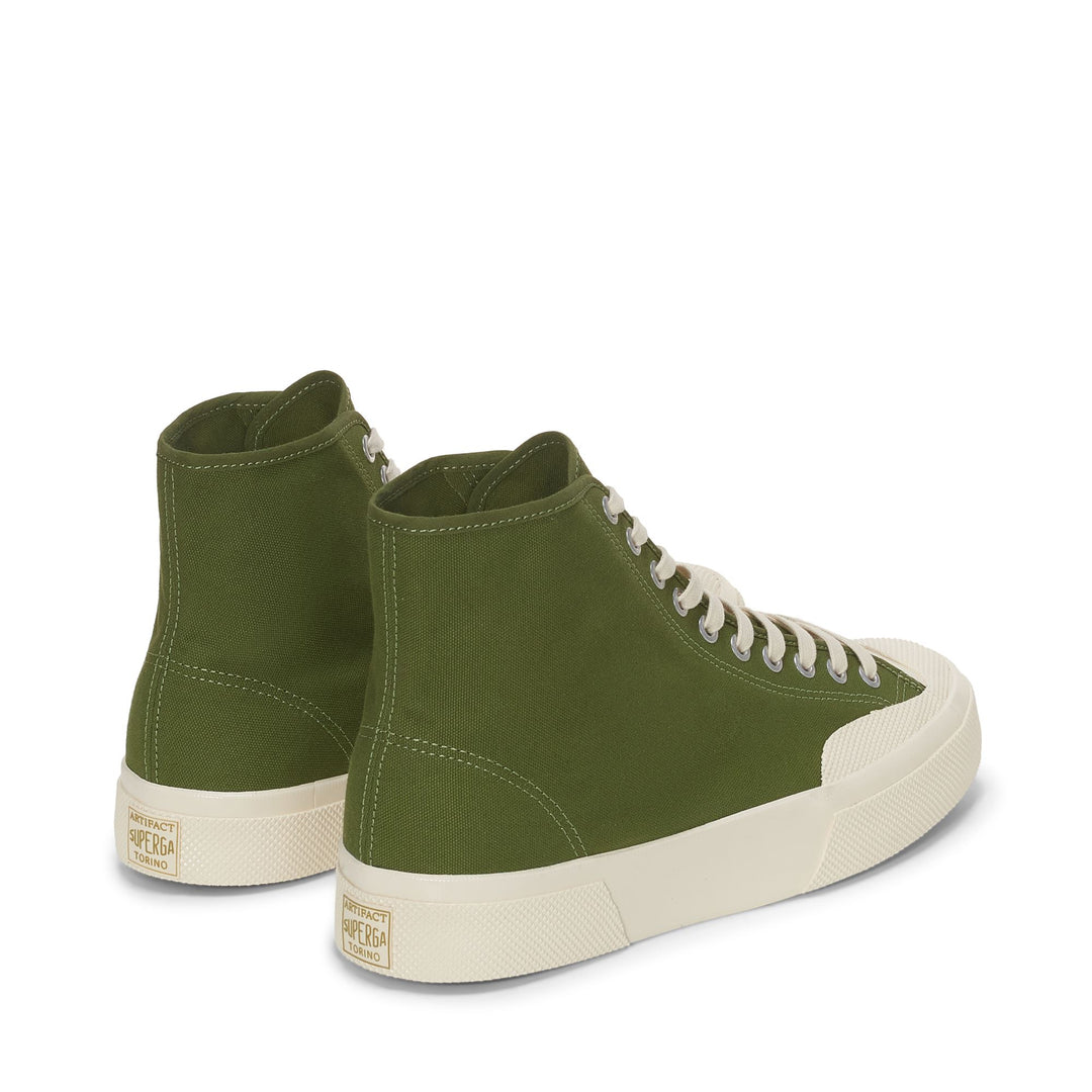 Unisex High Cut Sneakers Grün mit Obermaterial aus Baumwolle main