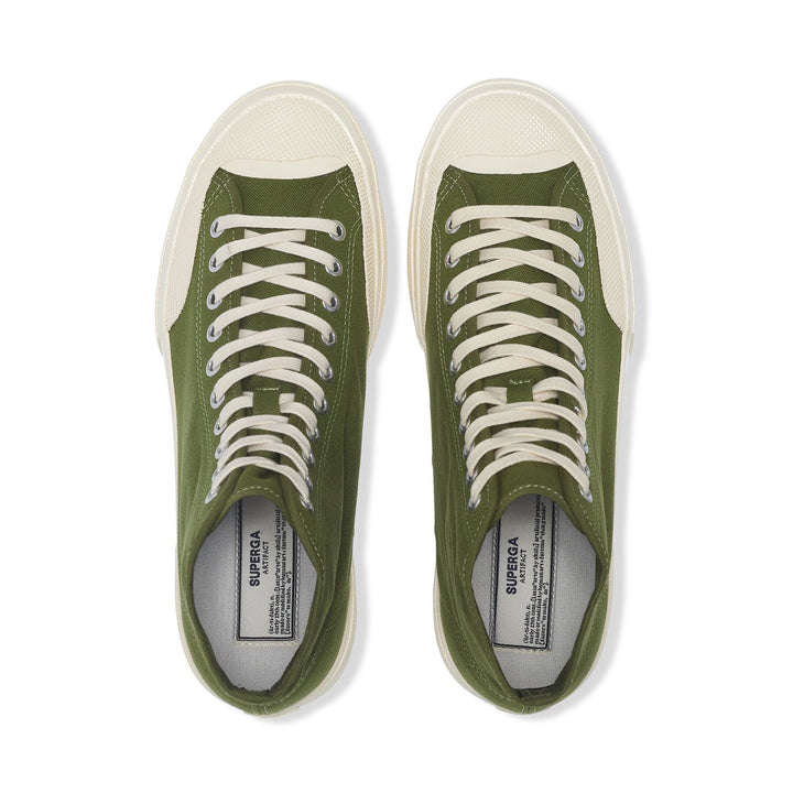 Unisex High Cut Sneakers Grün mit Obermaterial aus Baumwolle 4
