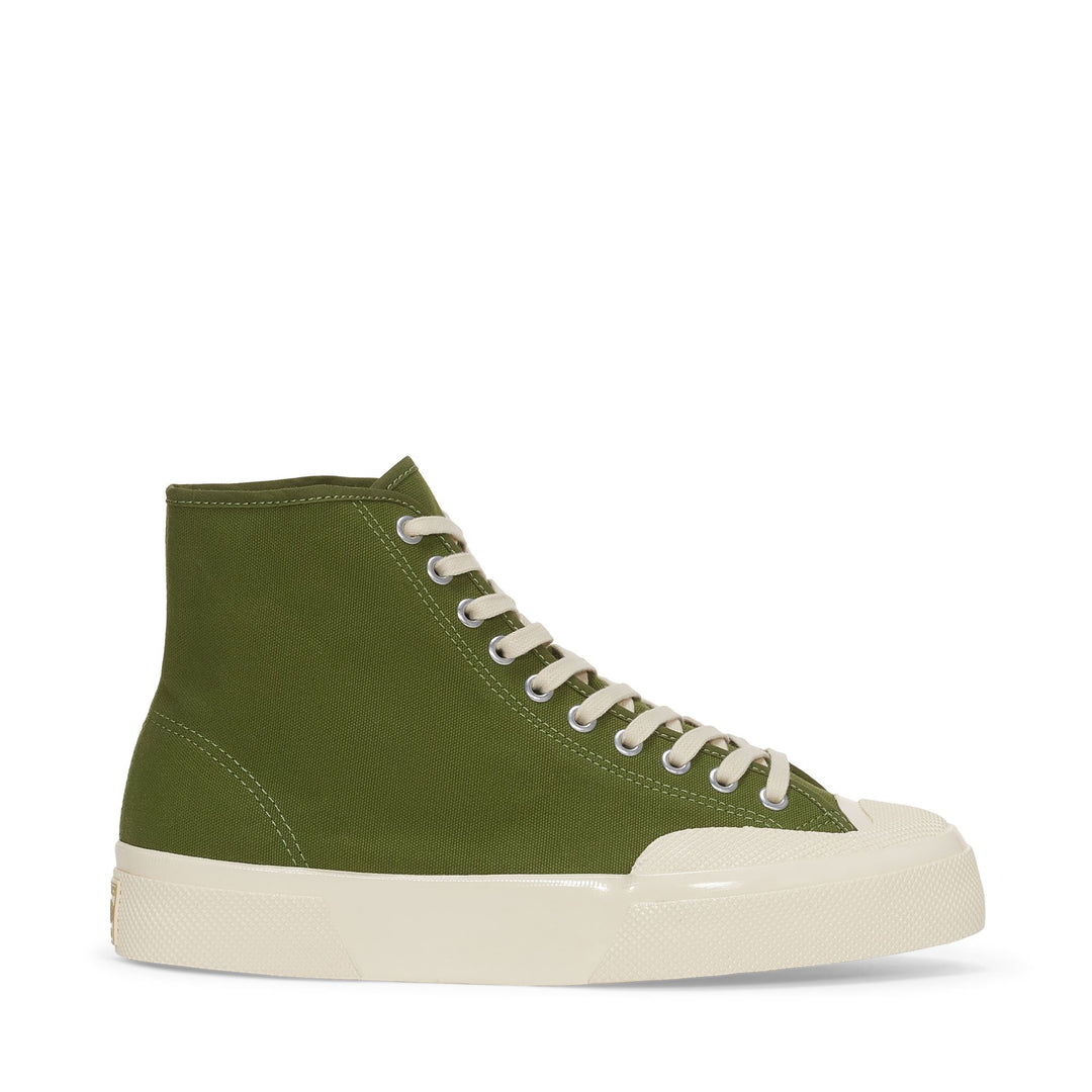 Unisex High Cut Sneakers Grün mit Obermaterial aus Baumwolle 01
