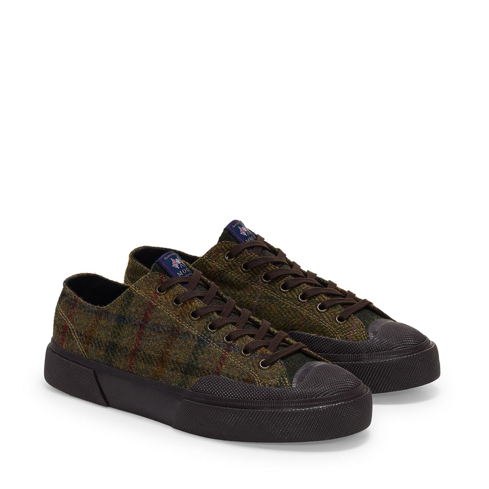 Niedrig geschnittene Herren-Sneakers in Grün mit Obermaterial aus Wolle 02