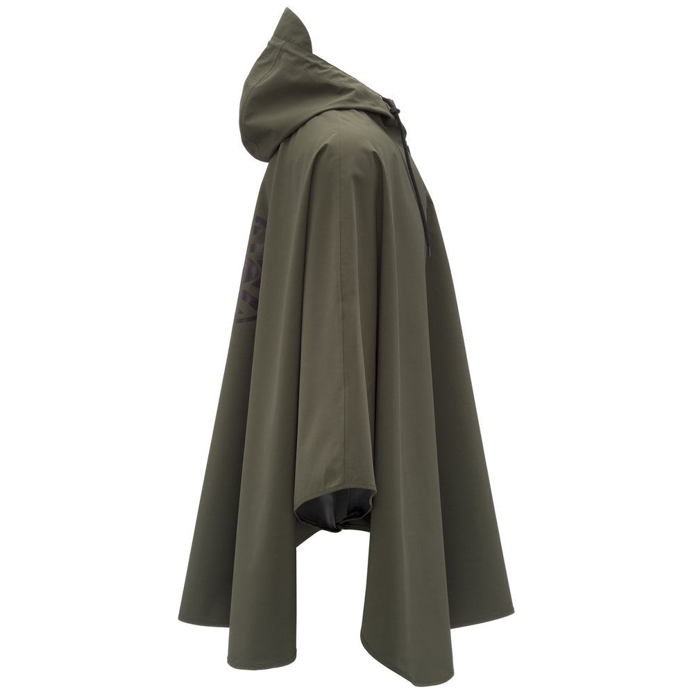 Grüne Unisex-Ponchojacke aus wasserabweisendem Funktionsgewebe 02