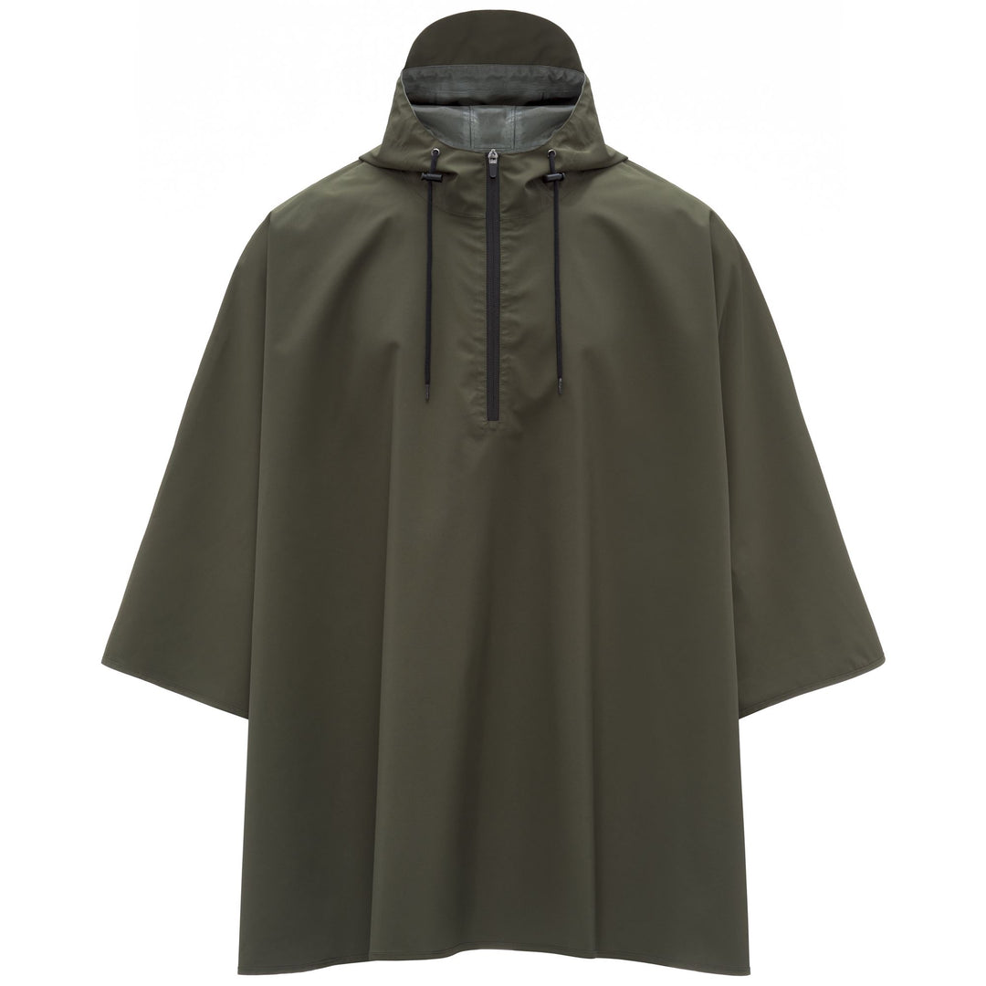 Grüne Unisex-Ponchojacke aus wasserabweisendem Funktionsgewebe 01