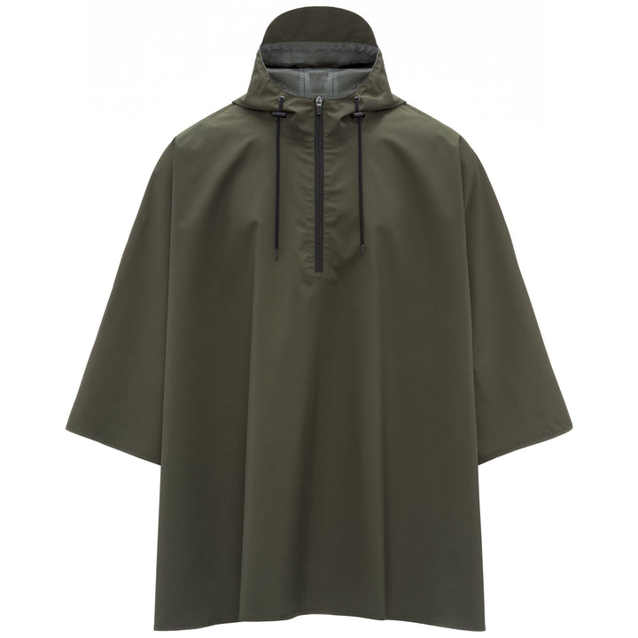 Grüne Unisex-Ponchojacke aus wasserabweisendem Funktionsgewebe 1