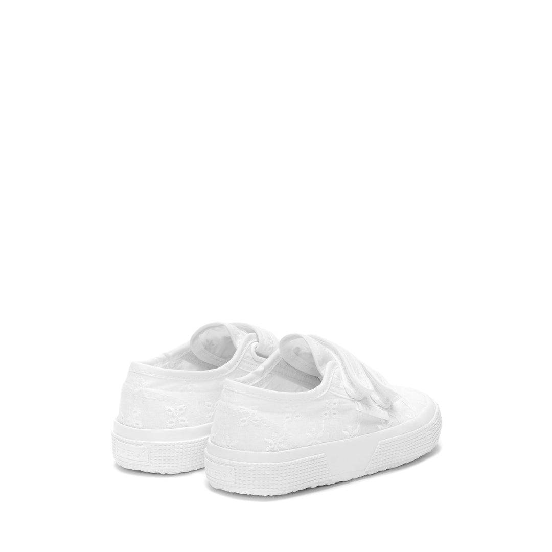 Weiße Low Cut Sneakers für Mädchen mit Obermaterial aus Baumwolle main
