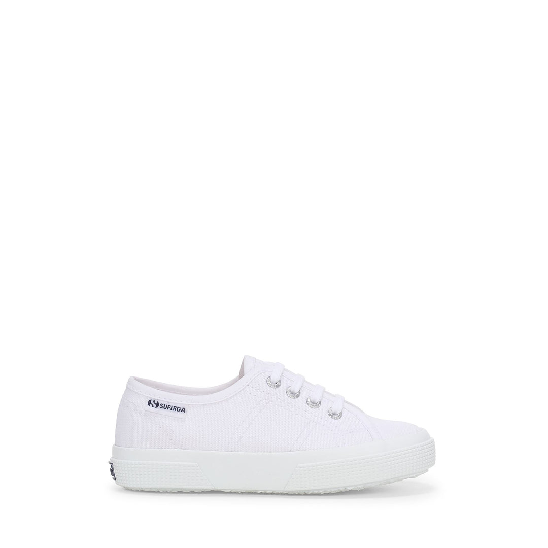 Kinder-Sneakers in Weiß mit Obermaterial aus Baumwolle 01
