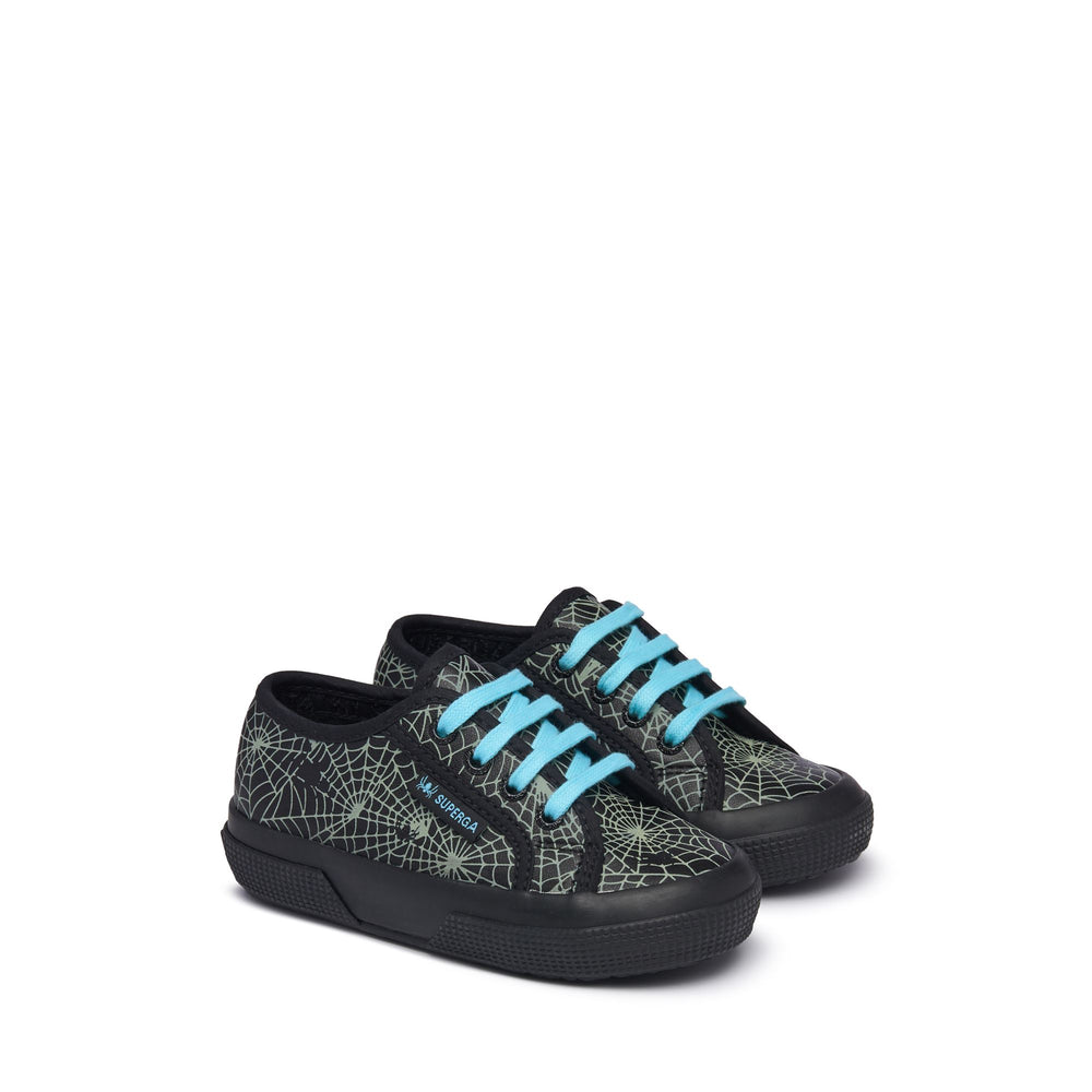 Schwarze Low Cut-Sneaker für Kinder mit Obermaterial aus Baumwolle 02