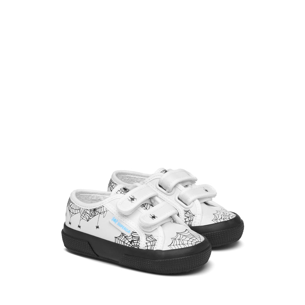 Weiße Low-Cut-Sneaker für Kinder mit Obermaterial aus Baumwolle 02