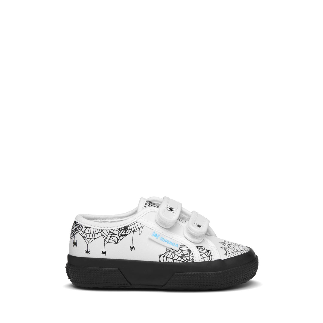 Weiße Low-Cut-Sneaker für Kinder mit Obermaterial aus Baumwolle 01