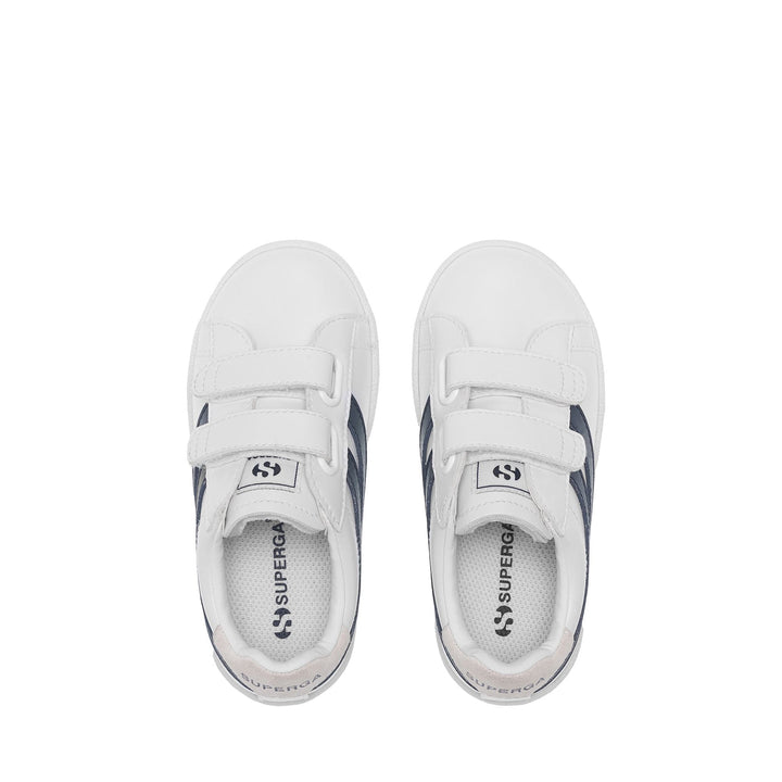 Niedrig geschnittene weiße Sneakers für Kinder mit Obermaterial aus Synthetik 4