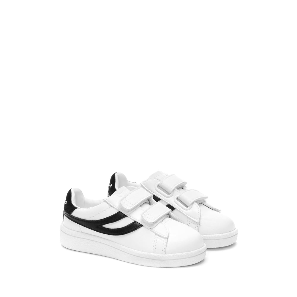 Niedrig geschnittene weiße Sneakers für Kinder mit Obermaterial aus Synthetik 02