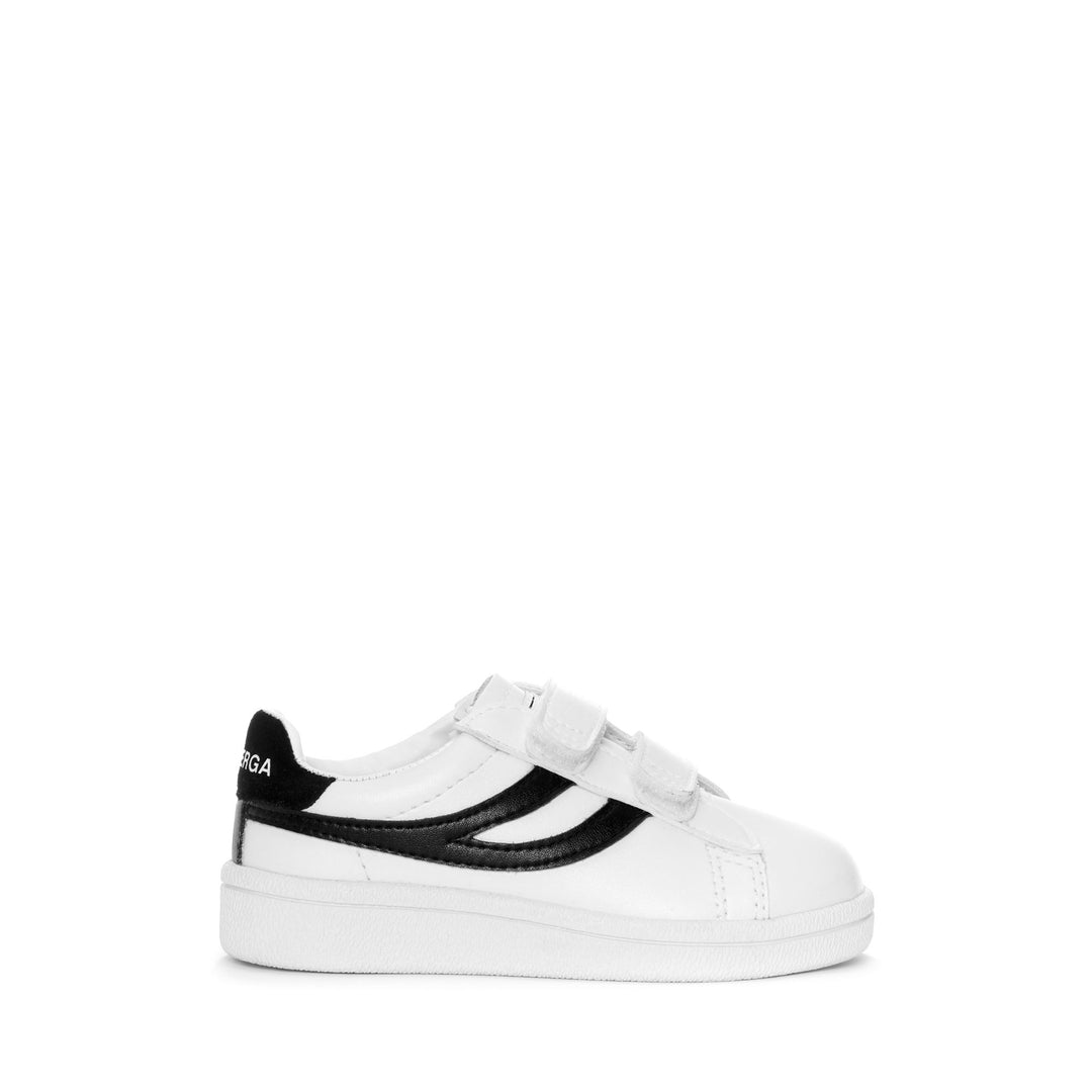 Niedrig geschnittene weiße Sneakers für Kinder mit Obermaterial aus Synthetik 01