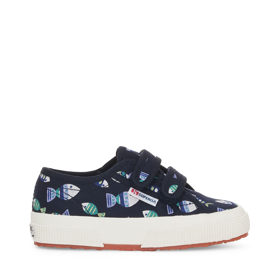 Blaue Low Cut Sneakers für Jungen mit Obermaterial aus Baumwolle 01