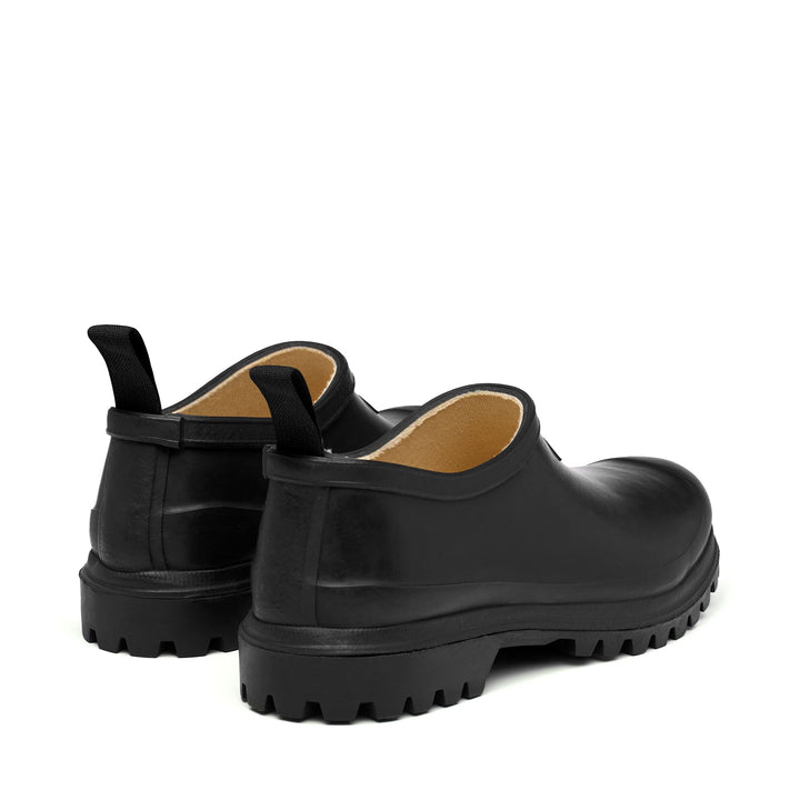 Unisex Low Cut Gummistiefel in Schwarz mit Baumwollfutter 3