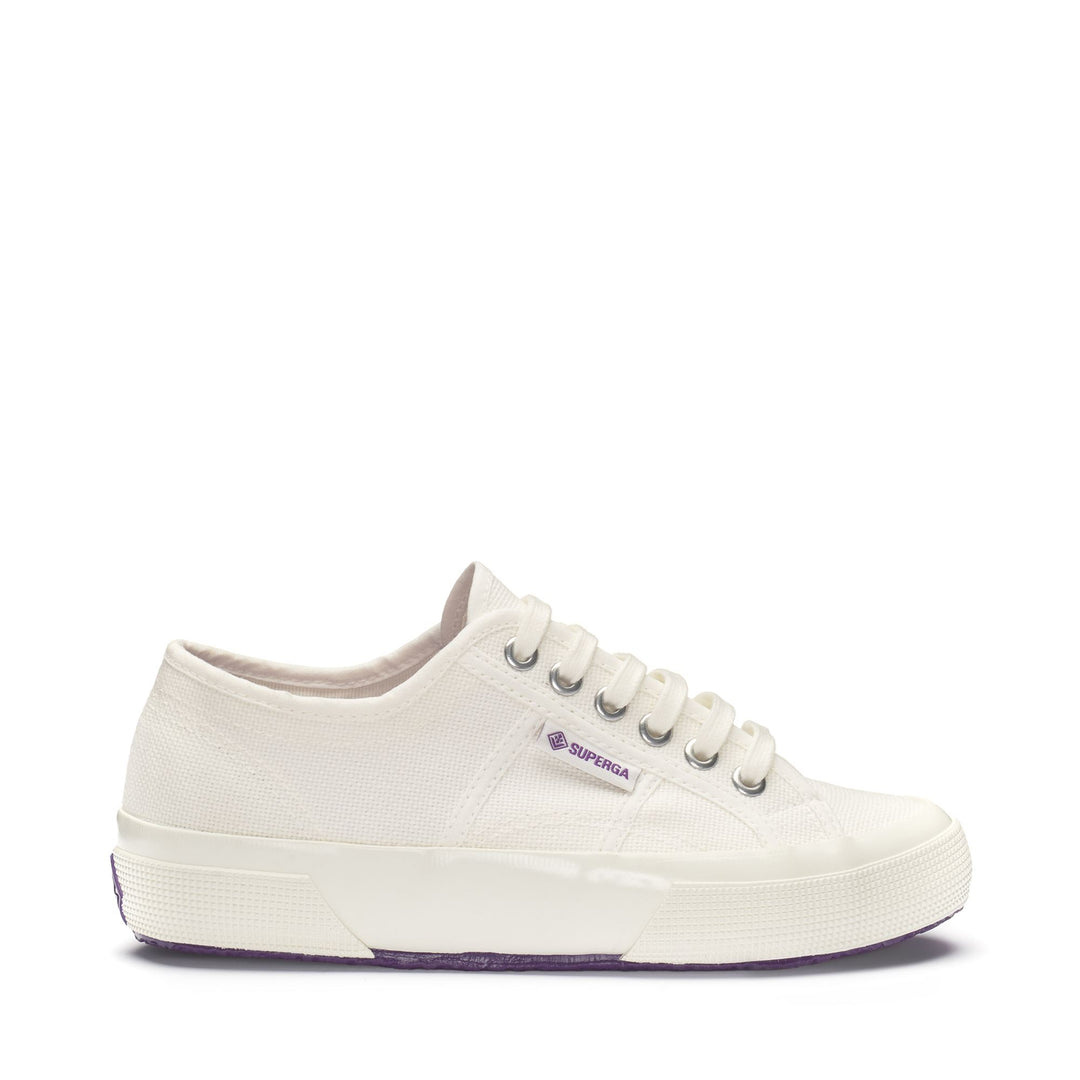 Weiße Low Cut-Sneakers mit Baumwollobermaterial 01
