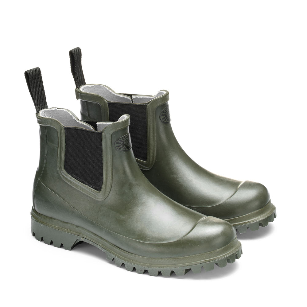 Unisex Mid Cut Gummistiefel Grün Sherwood mit Baumwollfutter 02