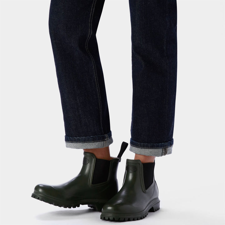 Unisex Mid Cut Gummistiefel Grün Sherwood mit Baumwollfutter 6