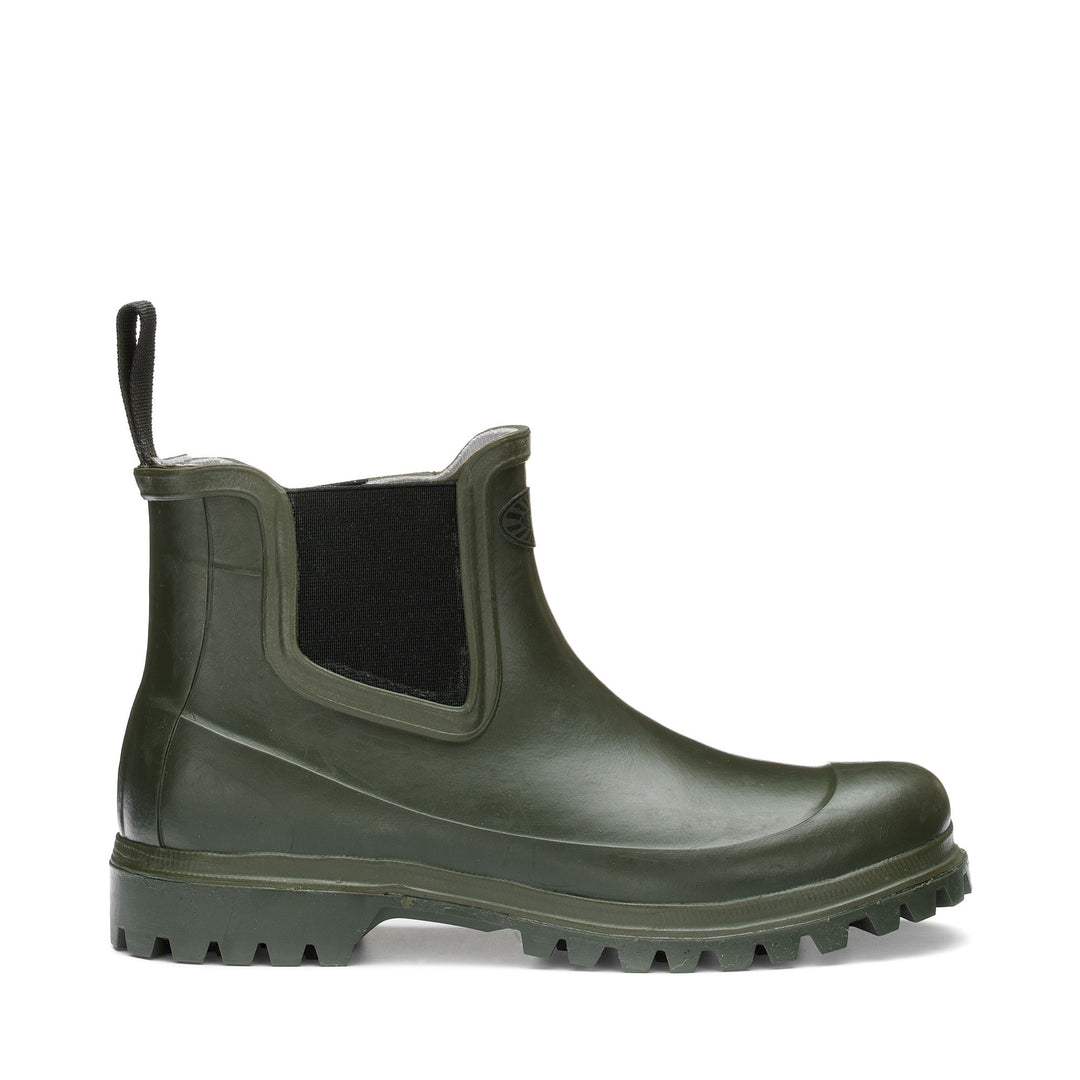 Unisex Mid Cut Gummistiefel Grün Sherwood mit Baumwollfutter 01