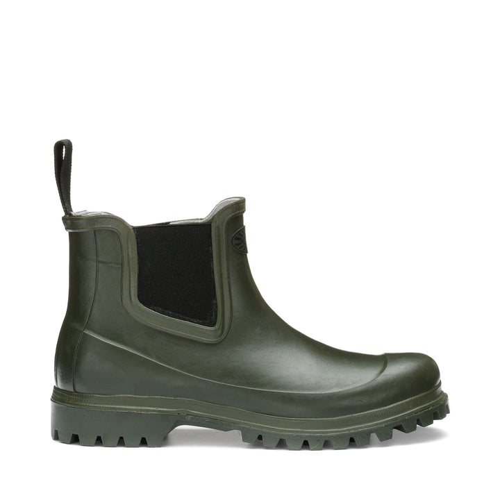 Unisex Mid Cut Gummistiefel Grün Sherwood mit Baumwollfutter 1