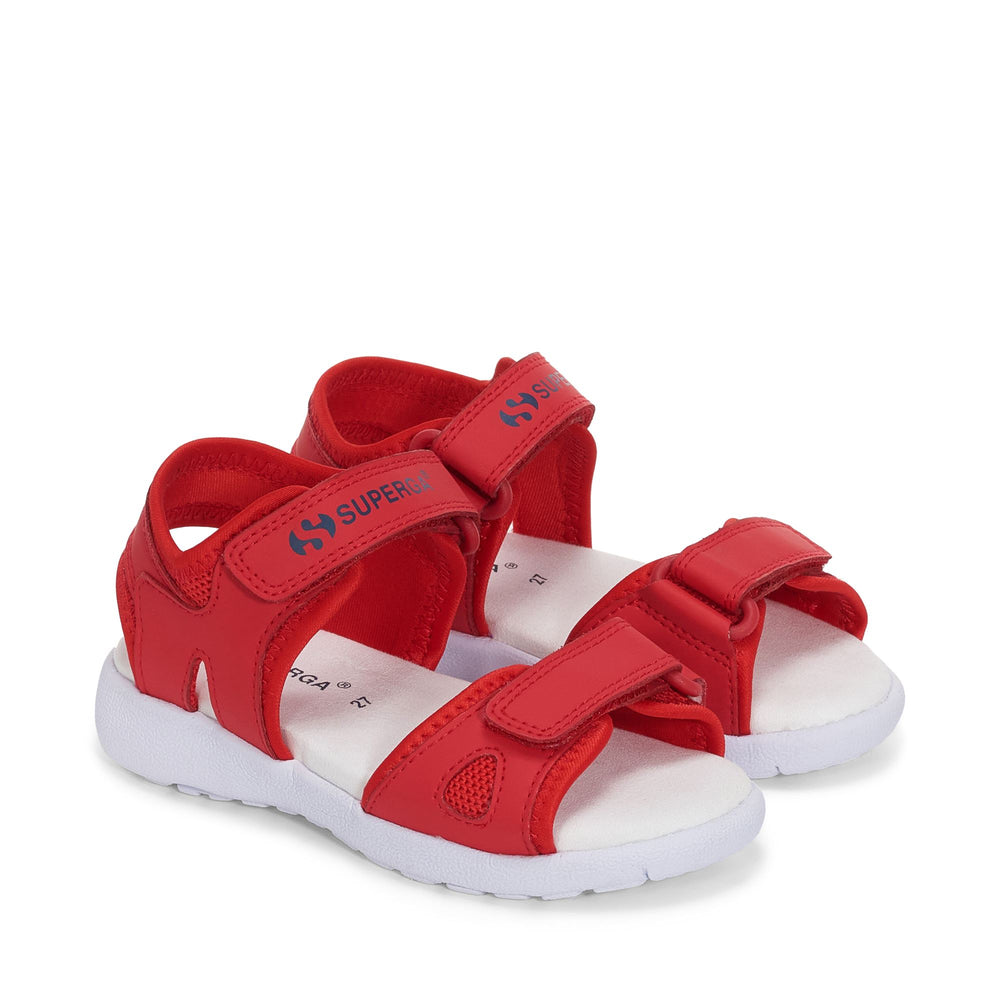 Rote Sandalen für Kinder mit Obermaterial aus Synthetik 02