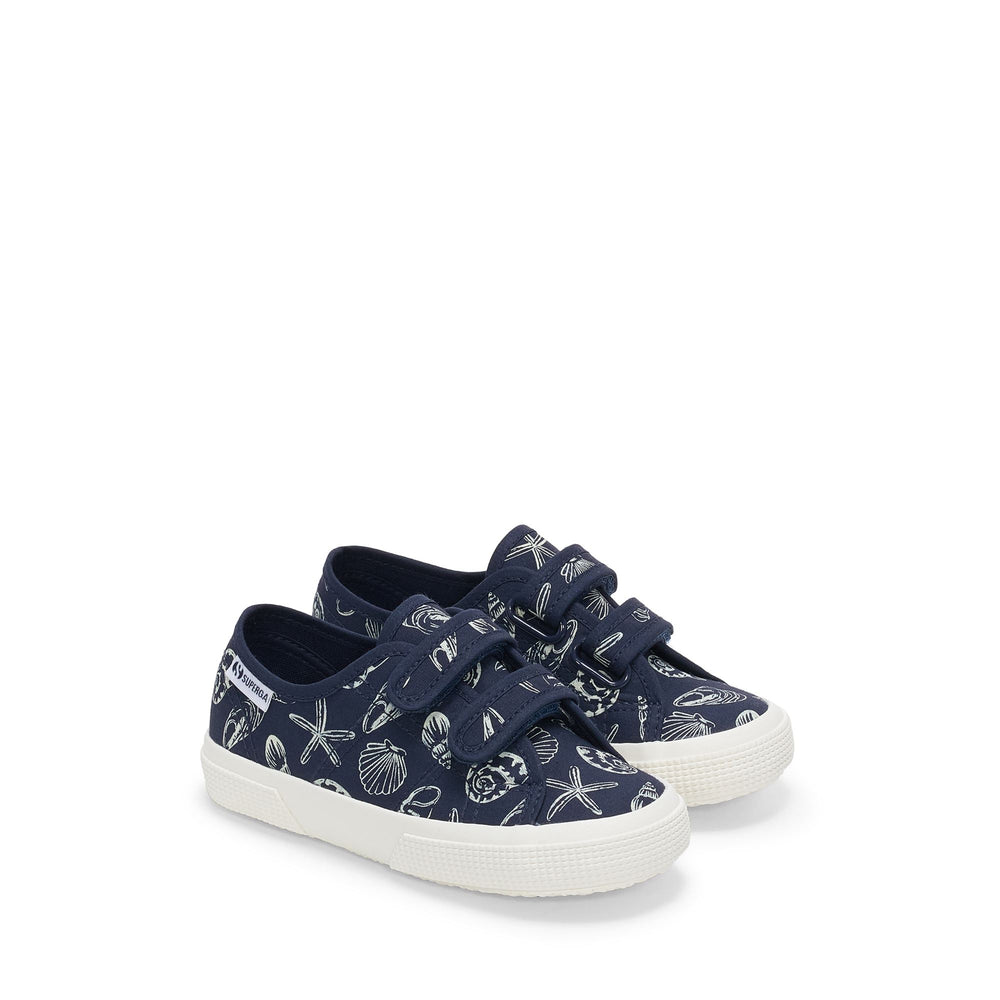 Niedrig geschnittene Kinder-Sneaker in Blau mit Obermaterial aus Baumwolle 02