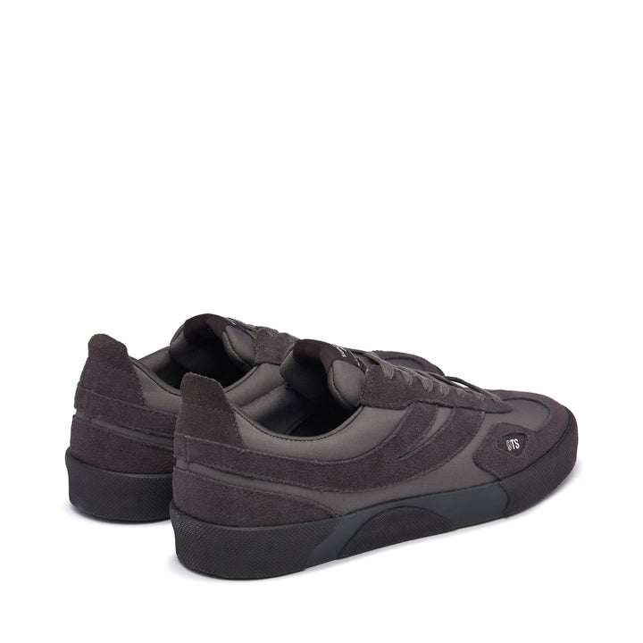 Graue Unisex-Sneaker mit niedrigem Schnitt und Obermaterial aus Wildleder und Nylon 3