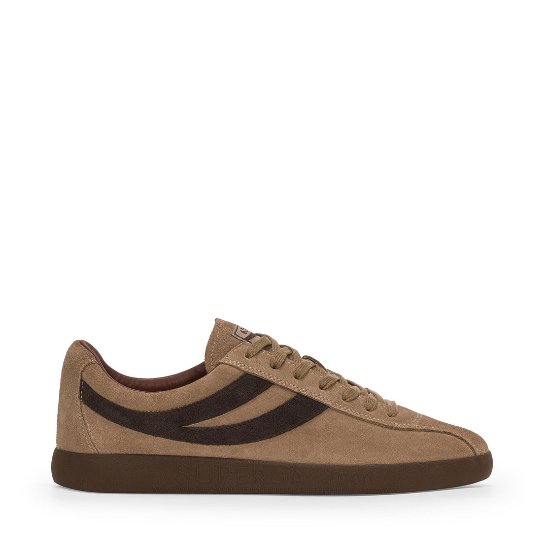 Unisex Brown Low Cut Sneakers with Suede Upper 01