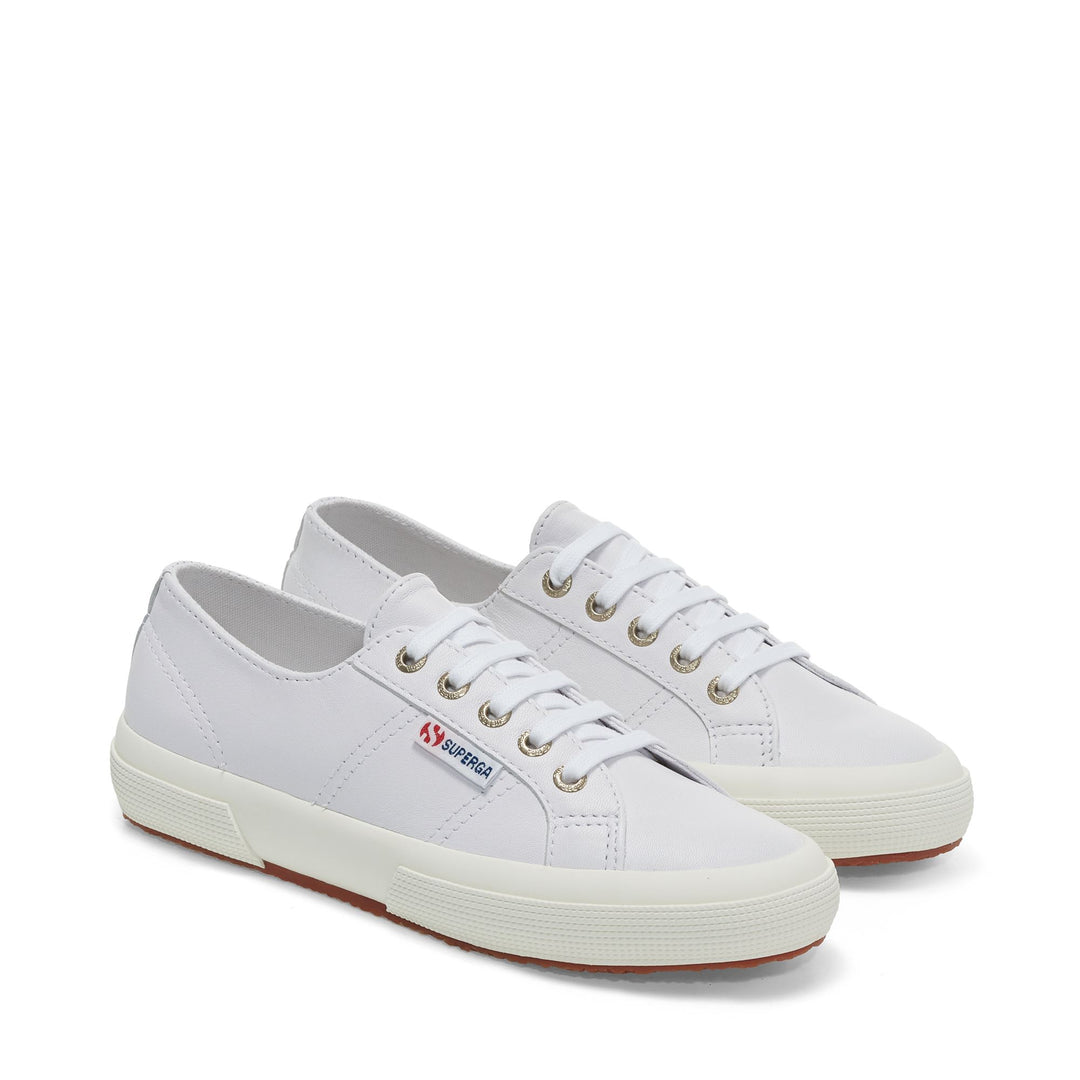 Zapatillas blancas ópticas unisex con parte superior de piel napa main