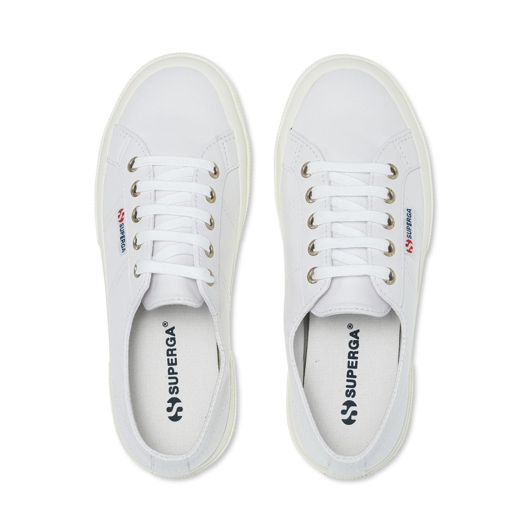 Zapatillas blancas ópticas unisex con parte superior de piel napa main