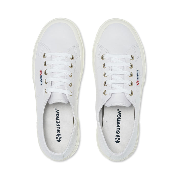 Zapatillas blancas ópticas unisex con parte superior de piel napa 4