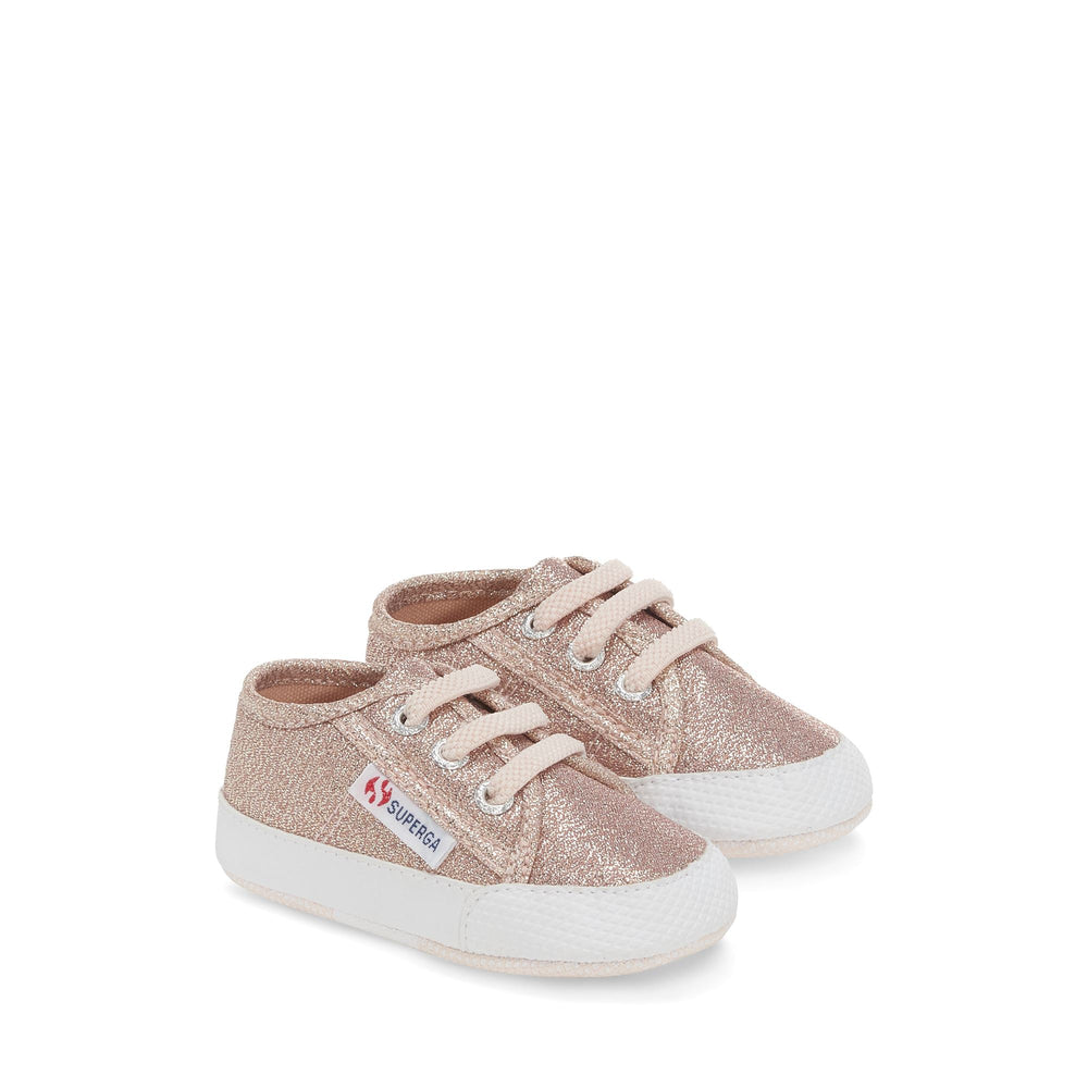 Niedrig geschnittene rosafarbene Mädchen-Sneaker mit Obermaterial aus Baumwolle 02