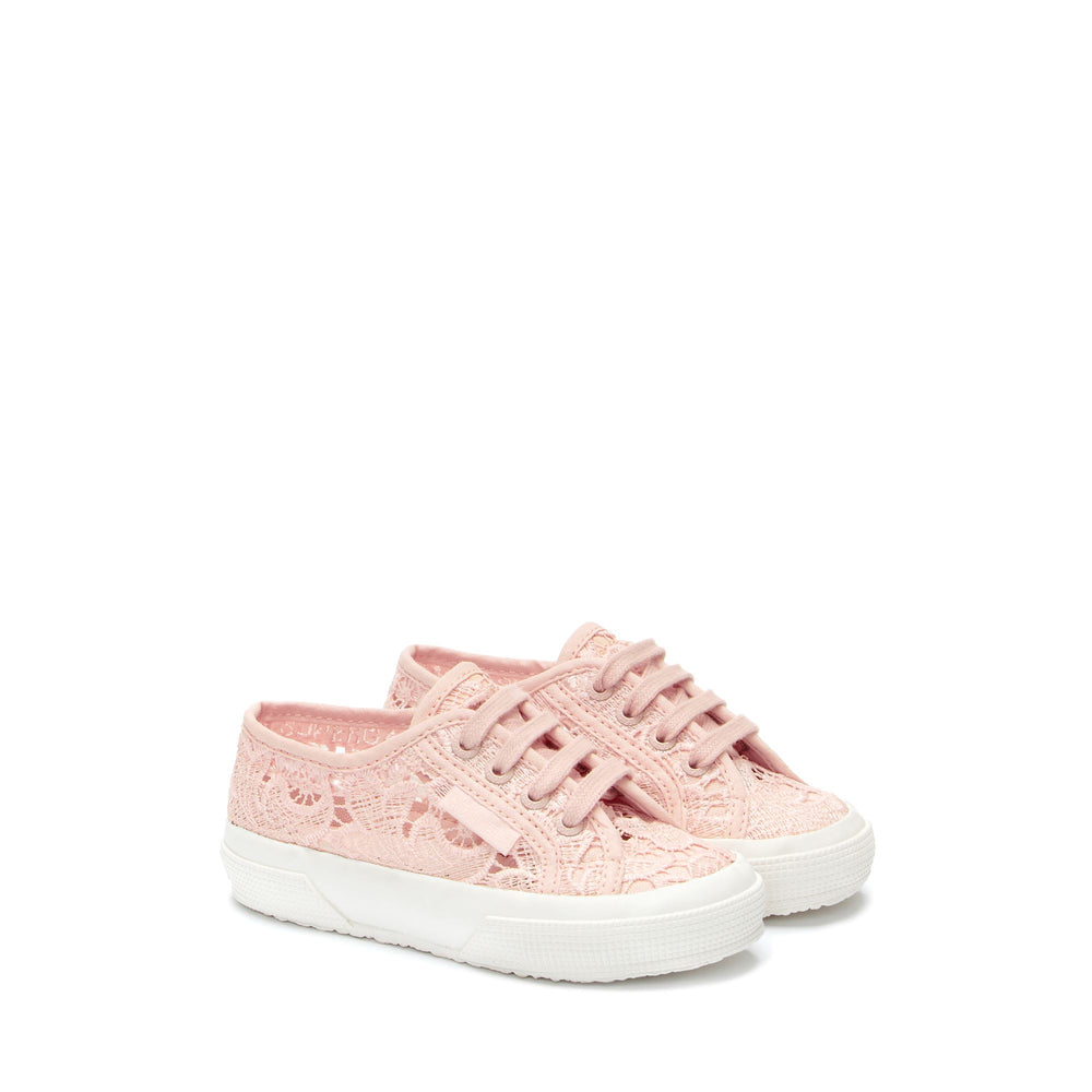 Rosafarbene Mädchen-Sneaker mit Obermaterial aus Baumwolle 02