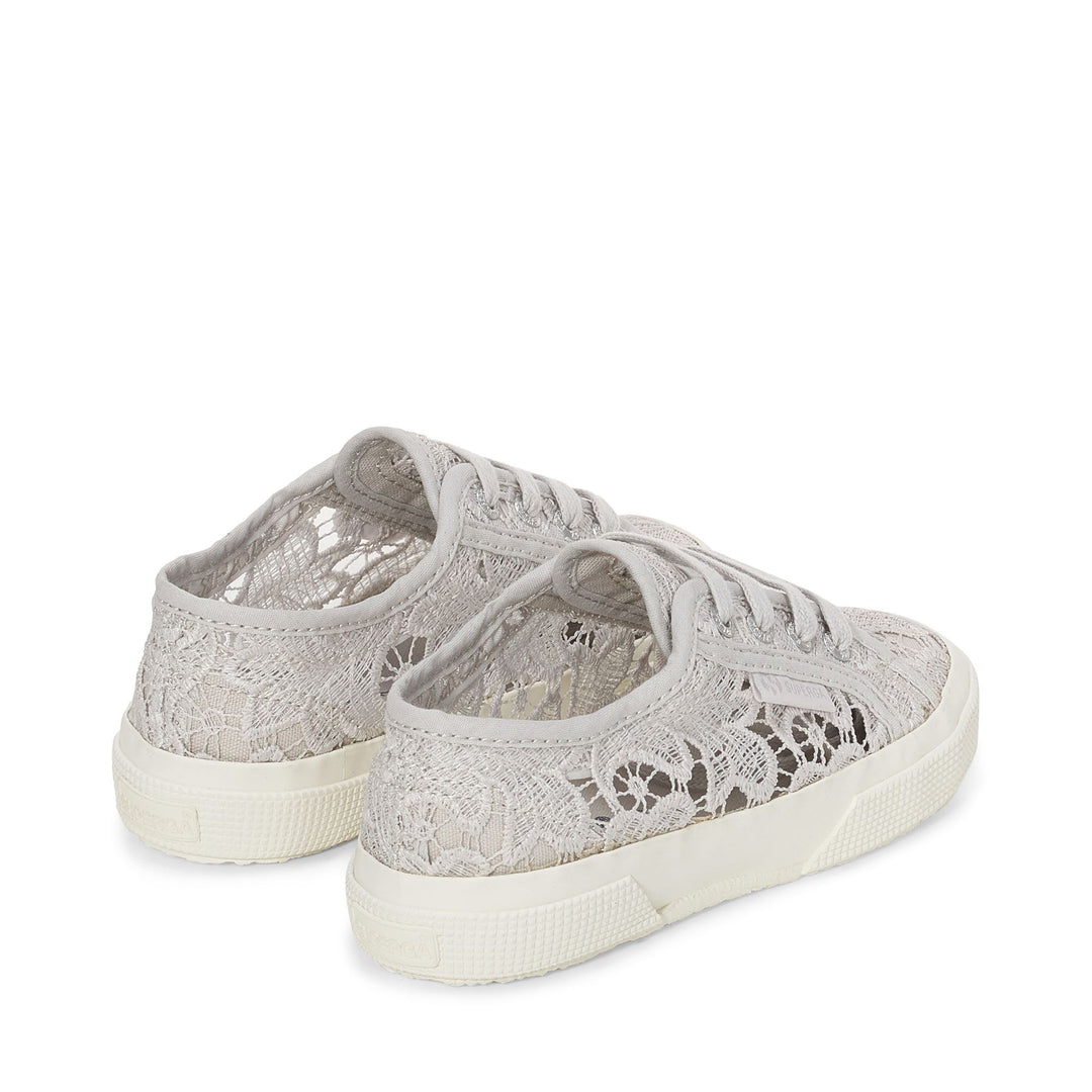 Klassische graue Mädchen-Sneaker mit Obermaterial aus Baumwolle main