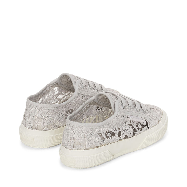 Klassische graue Mädchen-Sneaker mit Obermaterial aus Baumwolle 3