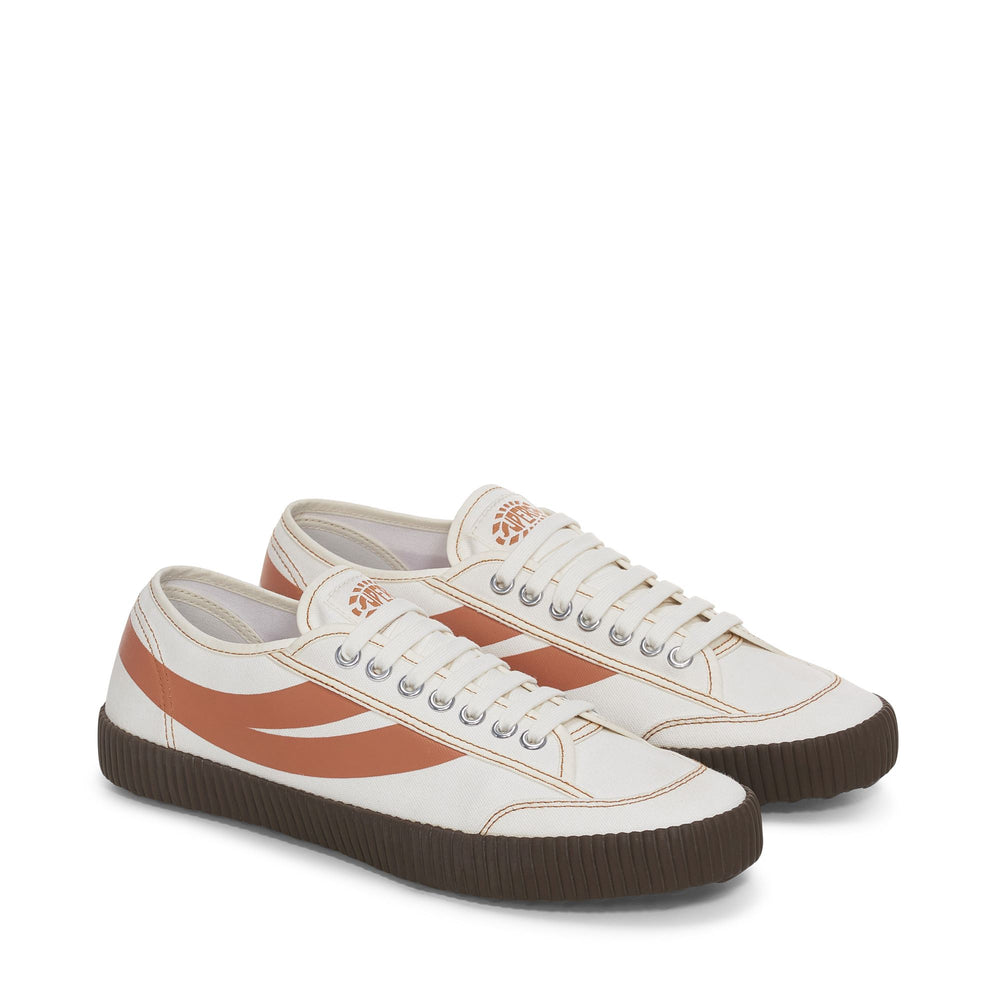 Weiße Low Cut-Sneakers mit Baumwollobermaterial 02