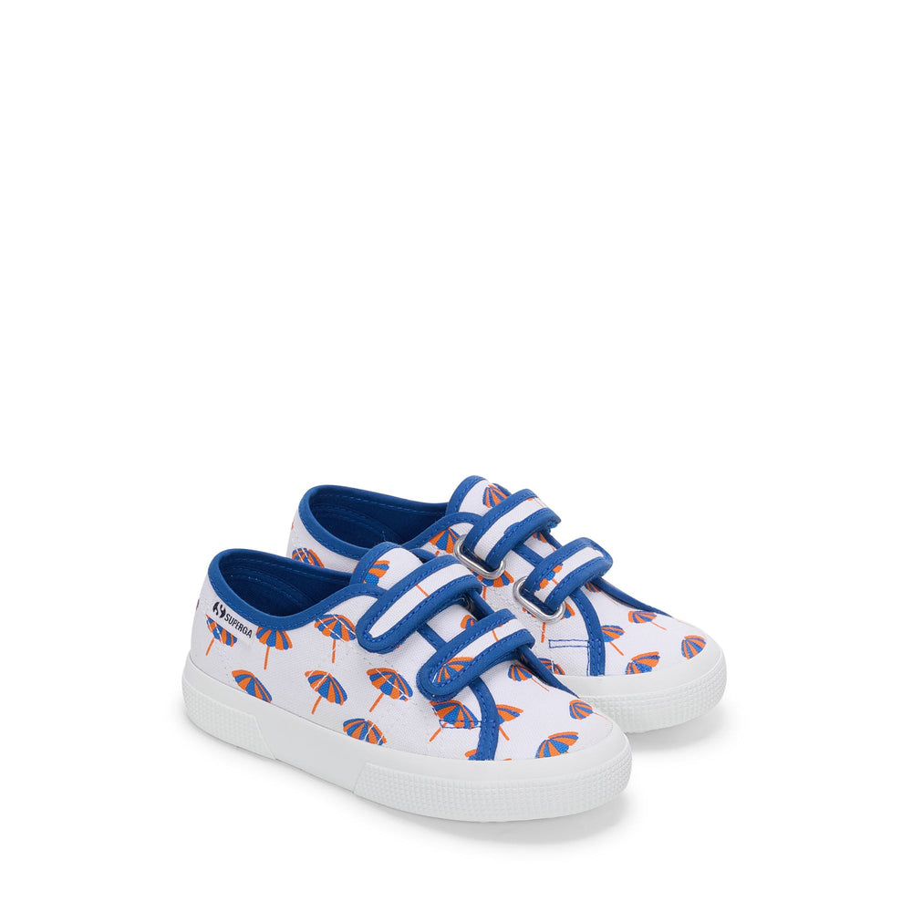 Weiße Low Cut Sneakers für Kinder mit Obermaterial aus Baumwolle 02