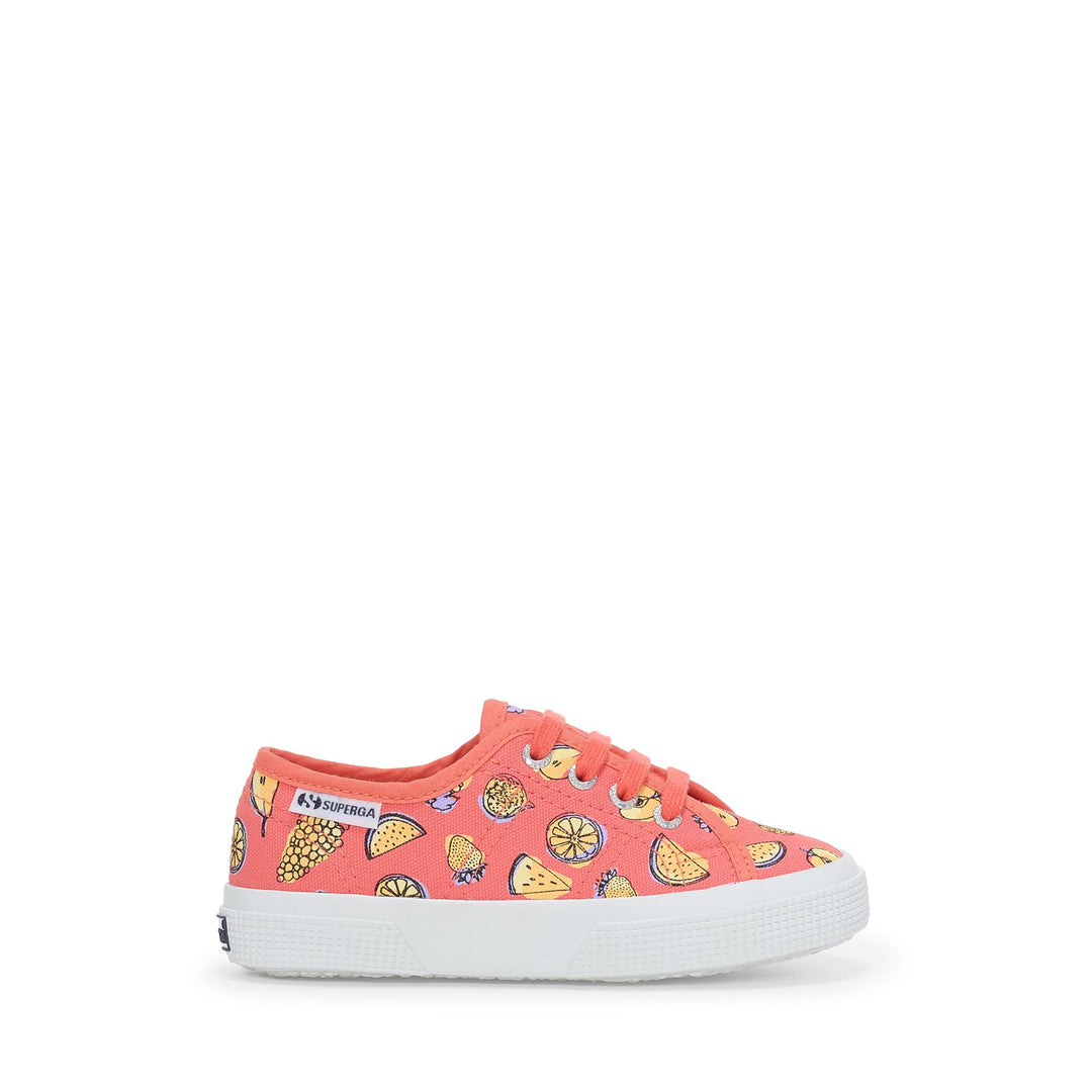 Niedrig geschnittene Kinder-Sneaker in Rosa mit Obermaterial aus Baumwolle 01