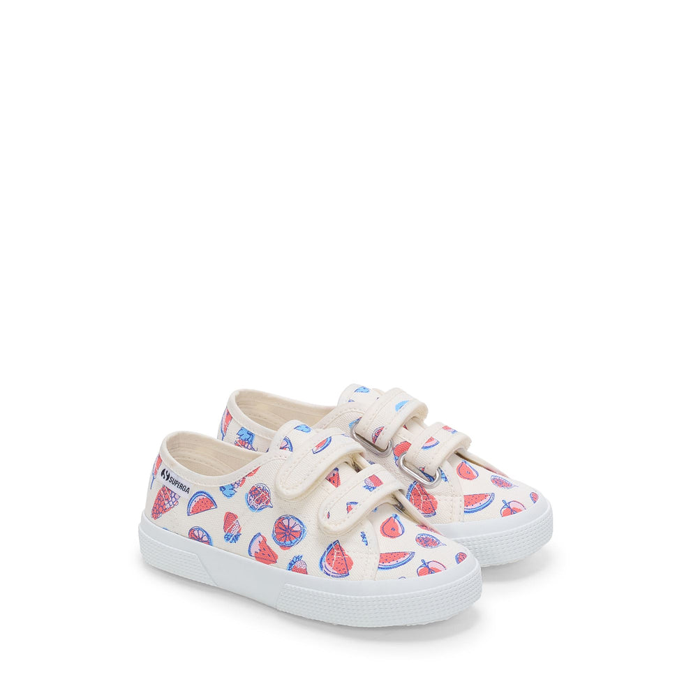 Weiße Low Cut Sneakers für Kinder mit Obermaterial aus Baumwolle 02