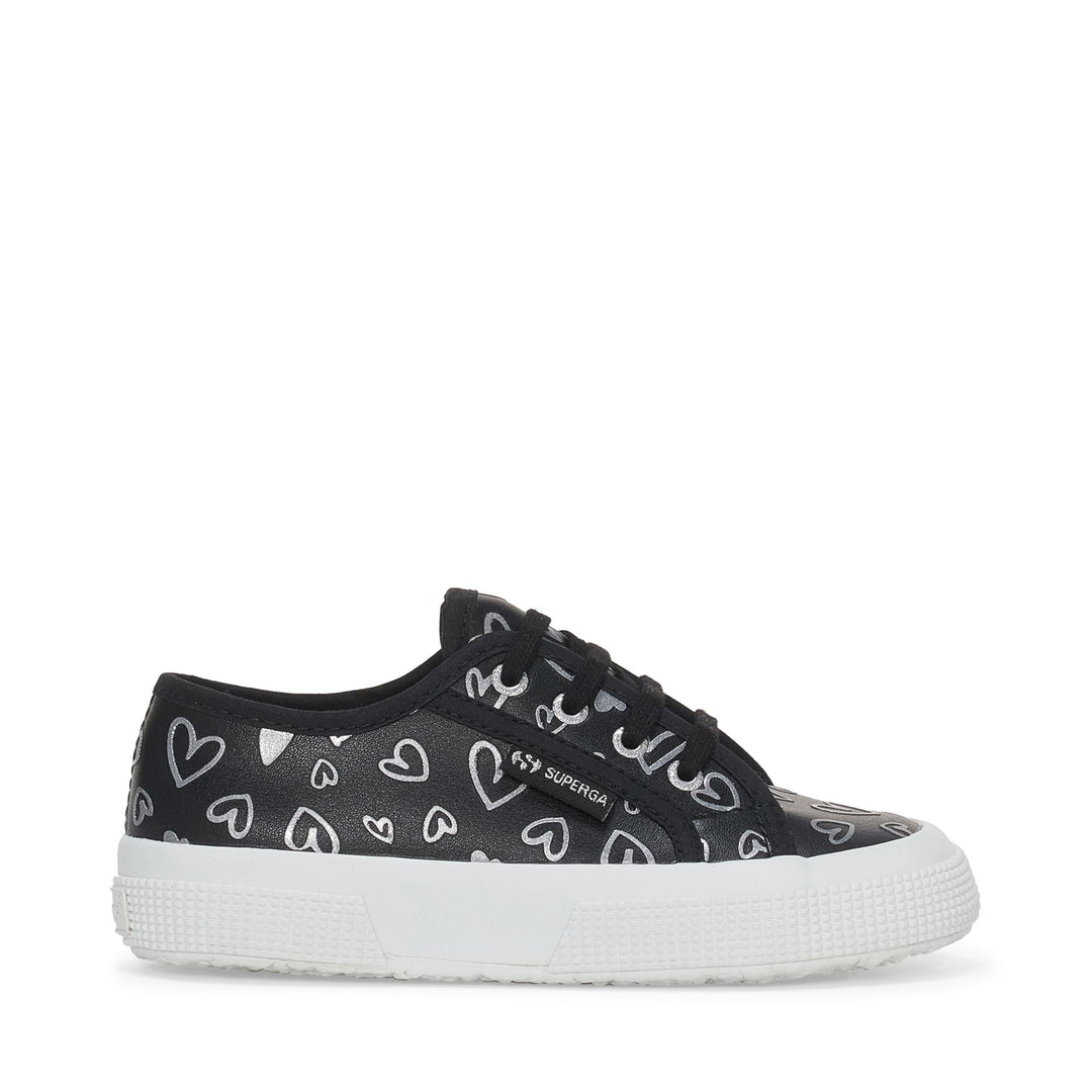 Schwarze Low Cut-Sneakers für Mädchen mit Obermaterial aus Baumwolle 01
