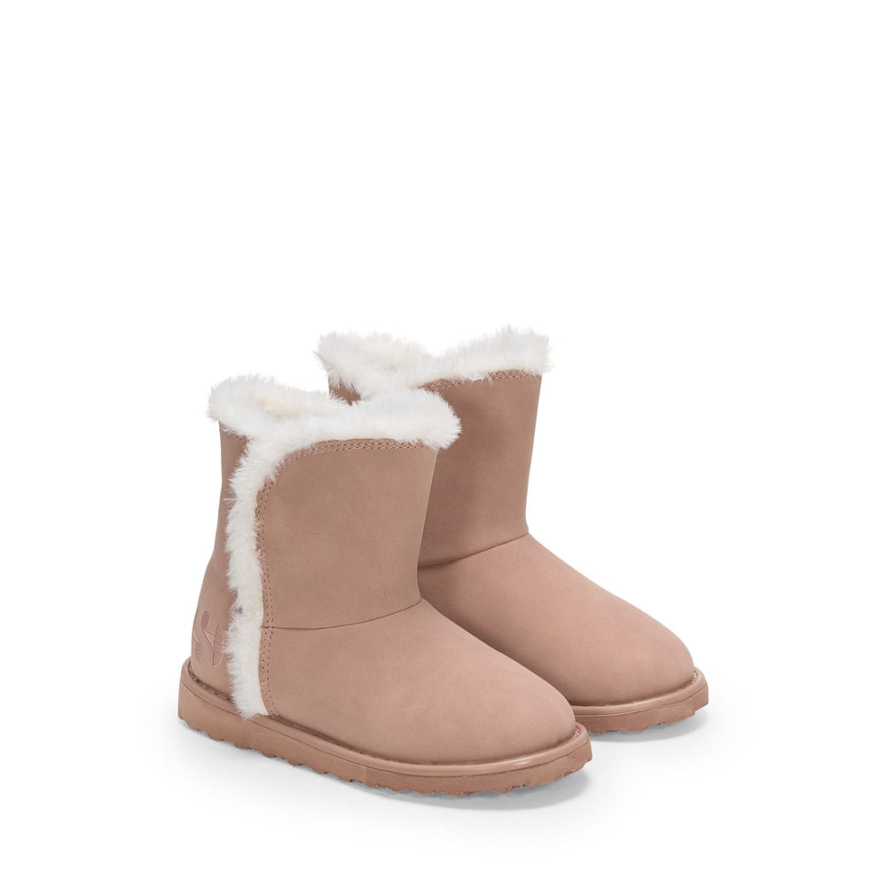 Hohe Mädchenstiefel in Mandelrosa mit Obermaterial aus Synthetik 02