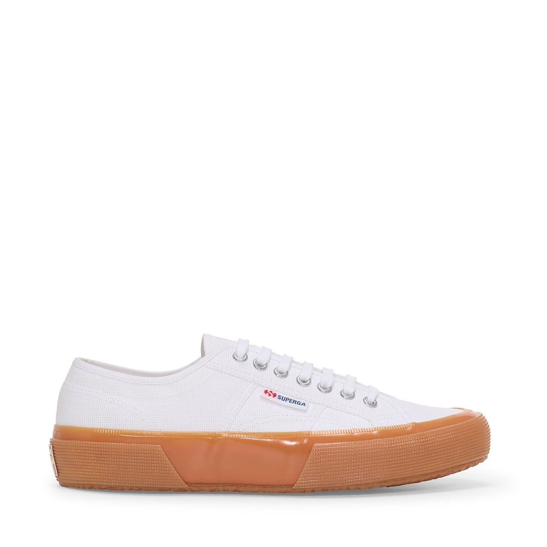 Weiße Low Cut-Sneakers mit Baumwollobermaterial 01