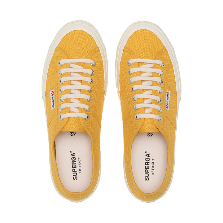 Baskets basses unisexes jaunes avec tige en coton 4
